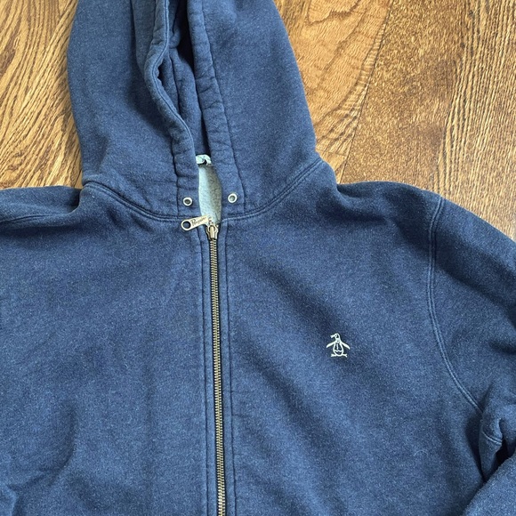 Original Penguin zip up hoodie mens size large - Picture 1 of 3